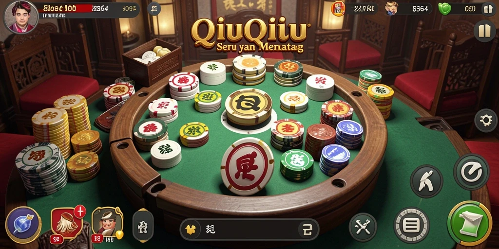 Tampilan gameplay QiuQiu yang menarik dan penuh strategi.