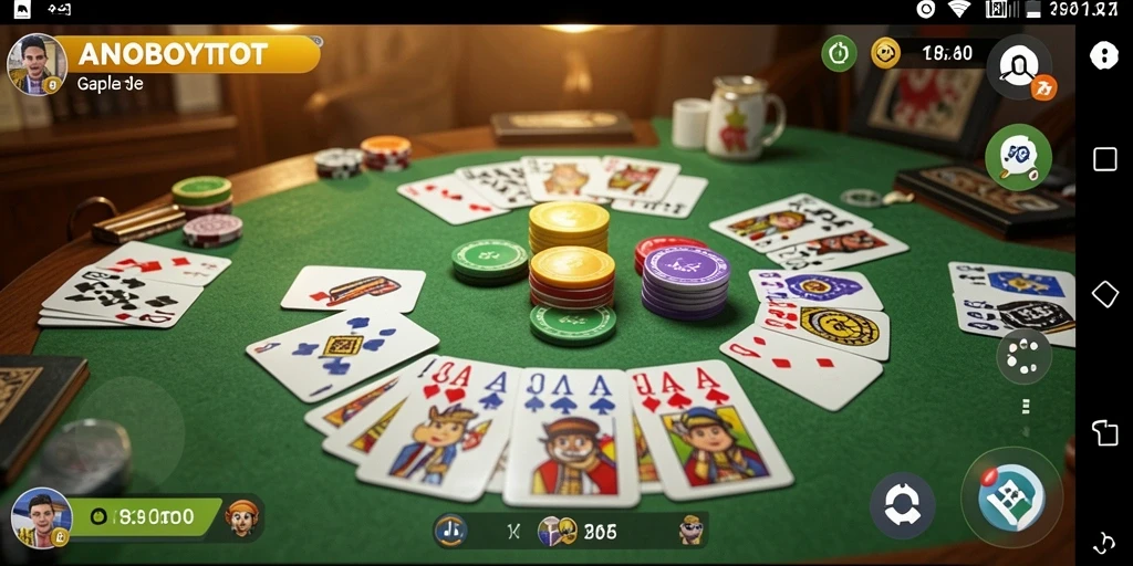 Screenshot gameplay ANOBOYTOTO yang menampilkan aksi seru Gaple.