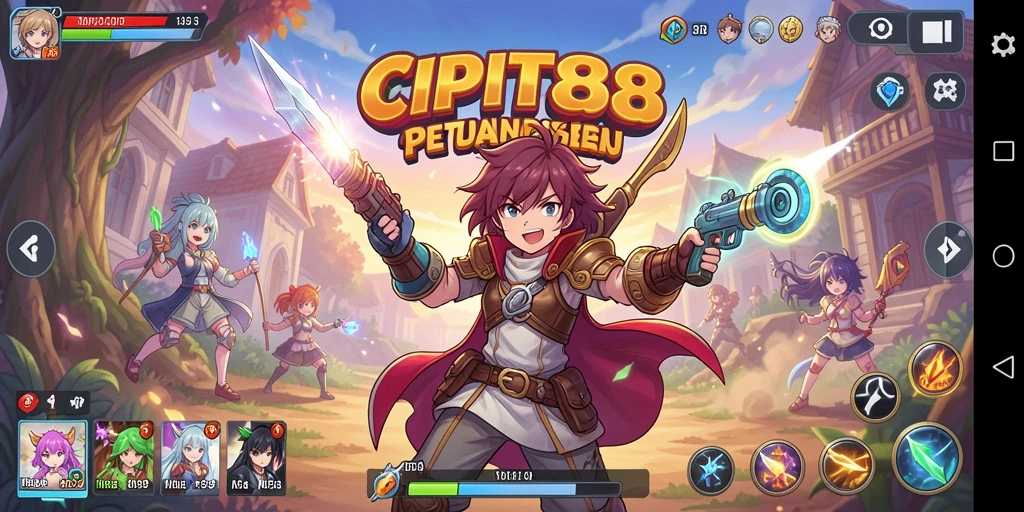 Screenshot utama CIPIT88 menampilkan aksi seru dalam dunia Anime.