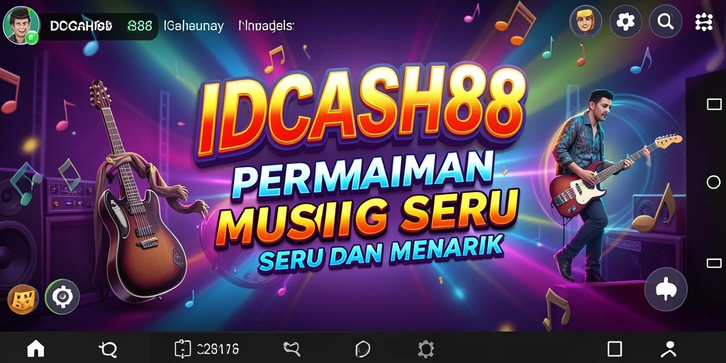 Screenshot gameplay IDCASH88 menampilkan antarmuka permainan musik yang dinamis dan menarik.