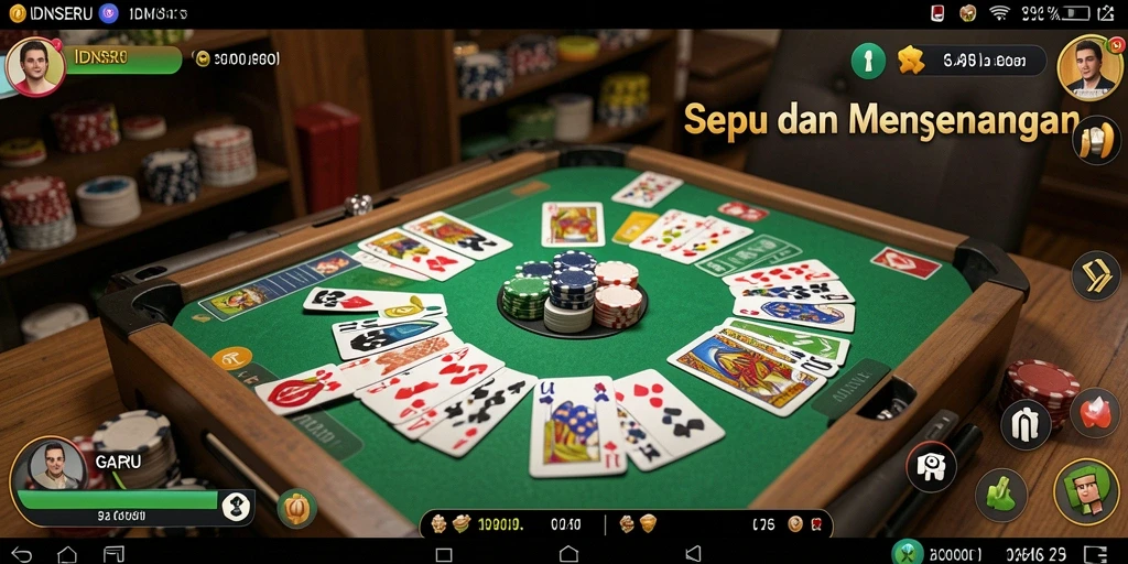 Gameplay seru dari <strong>IDNSERU</strong> dalam pertandingan Gaple.