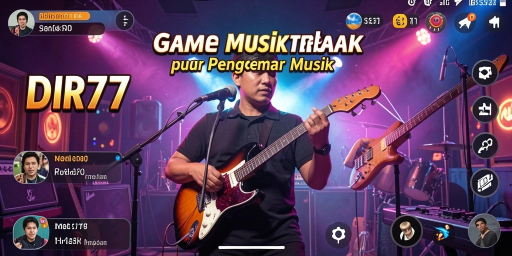 Screenshot utama IDR77 menunjukkan gameplay seru dengan berbagai lagu.