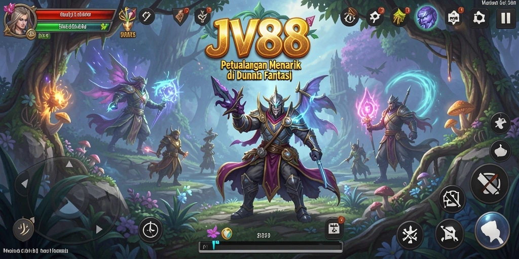 Screenshot gameplay JV88 menunjukkan aksi menakjubkan di dunia petualangan.