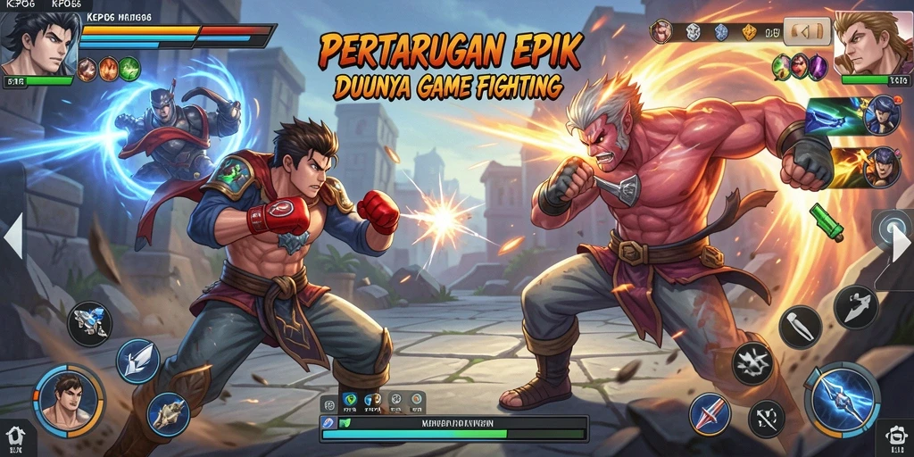 Tangkapan layar KEPO66 menampilkan pertarungan karakter yang intens.