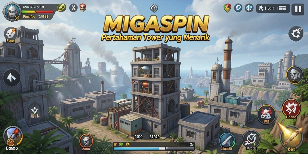 Tampilan gameplay Tower Defense yang menarik dan strategis.