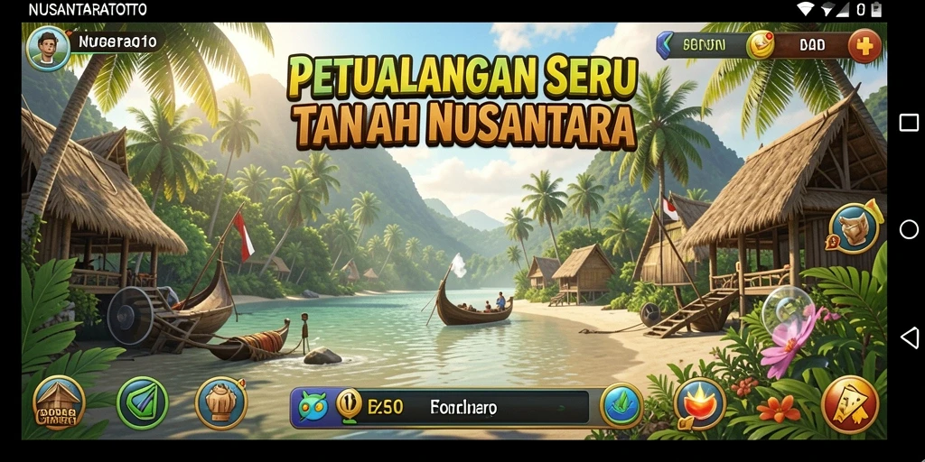 Screenshot gameplay NUSANTARATOTO menampilkan aksi petualangan yang mendebarkan.