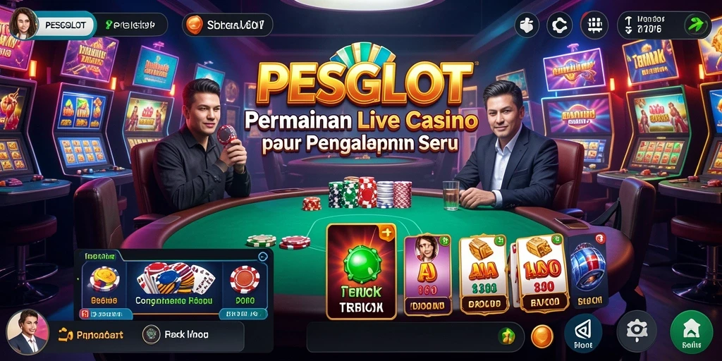 Gameplay seru PESGSLOT dengan dealer langsung dan interaksi real-time.