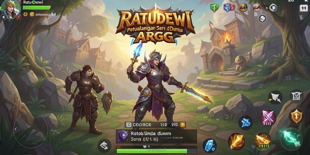 Tampilan gameplay mendebarkan dalam RATUDEWI ARPG.