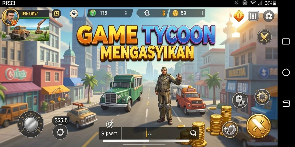 Tampilan menarik dari gameplay <strong>RR33</strong> yang menunjukkan strategi Tycoon.