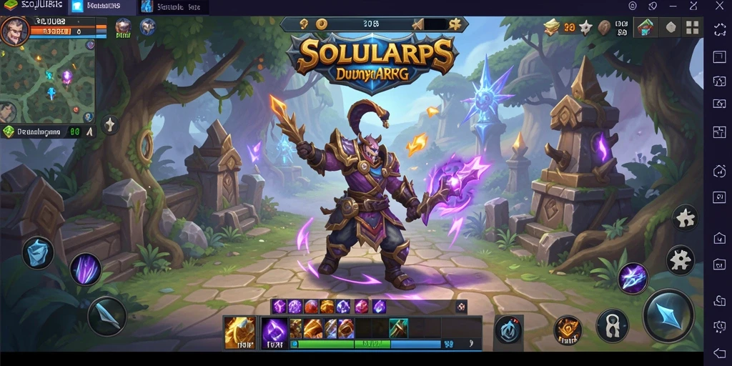 Tangkapan layar game SOJU88 menampilkan pertempuran epik dalam dunia ARPG.