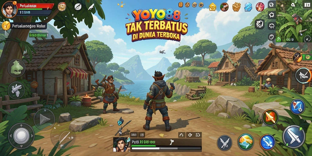 Screenshot gameplay <strong>YOYO88</strong> yang memperlihatkan keindahan dunia terbuka.